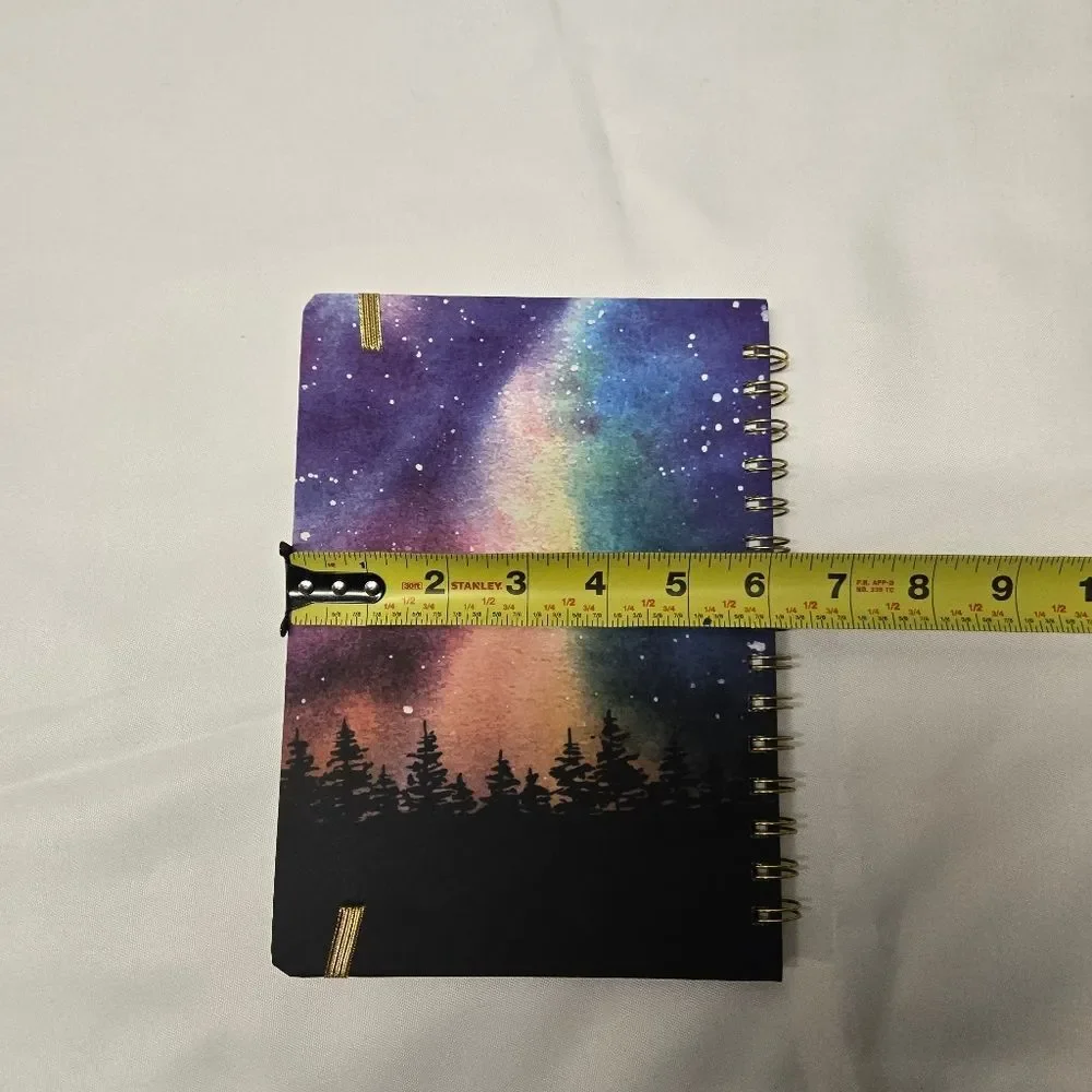 2026 Planner New Spiral 8.5x6 Daily Monthly Calendar Notebook Aurora Cosmic